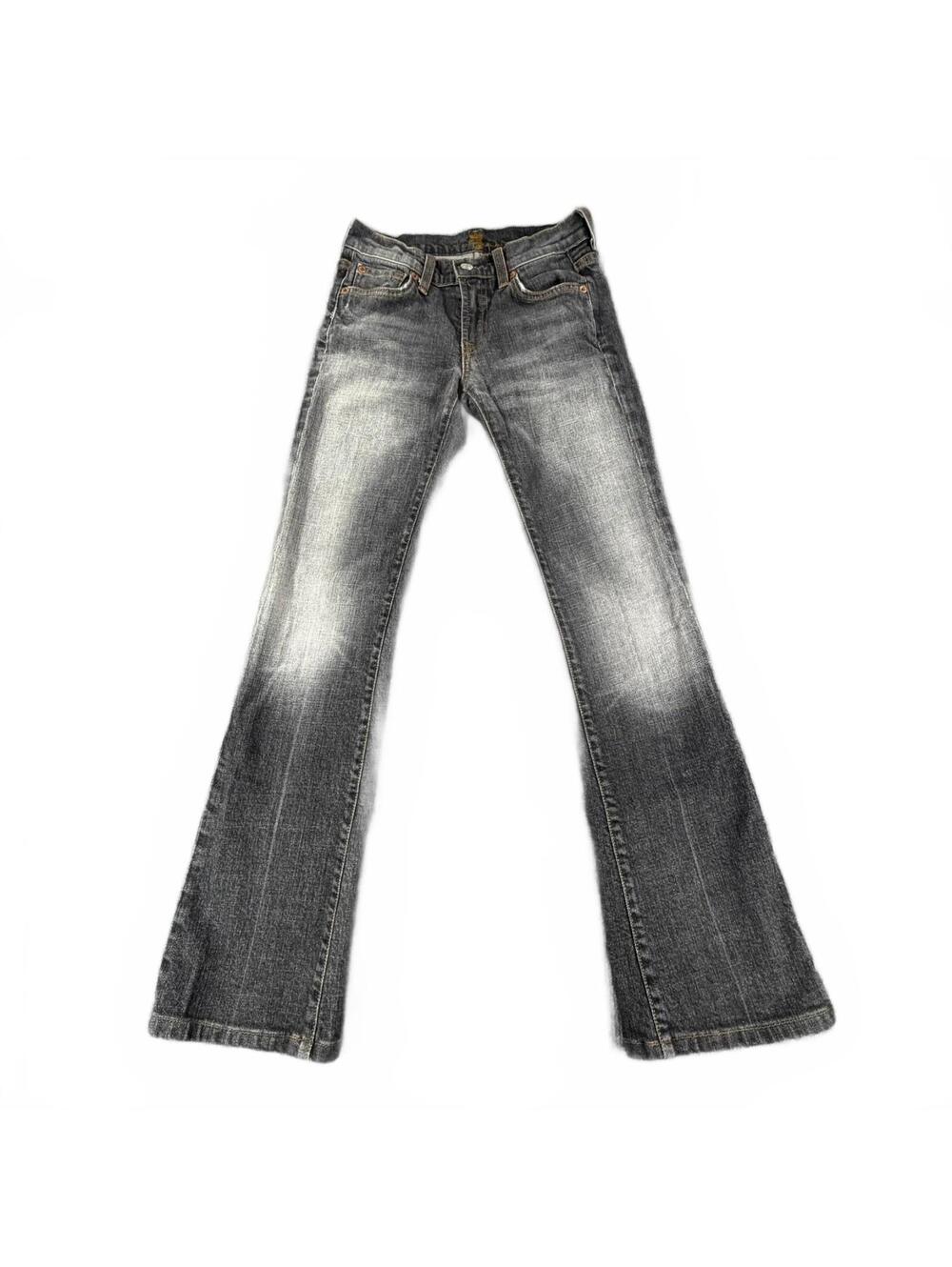 7 For All Mankind Bootcut Jeans – Women’s Size 25, Distressed Gray Wash